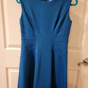 Sandra Darren blue "scuba" dress, 10 petite